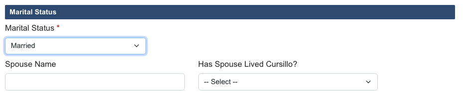 Marital status fields